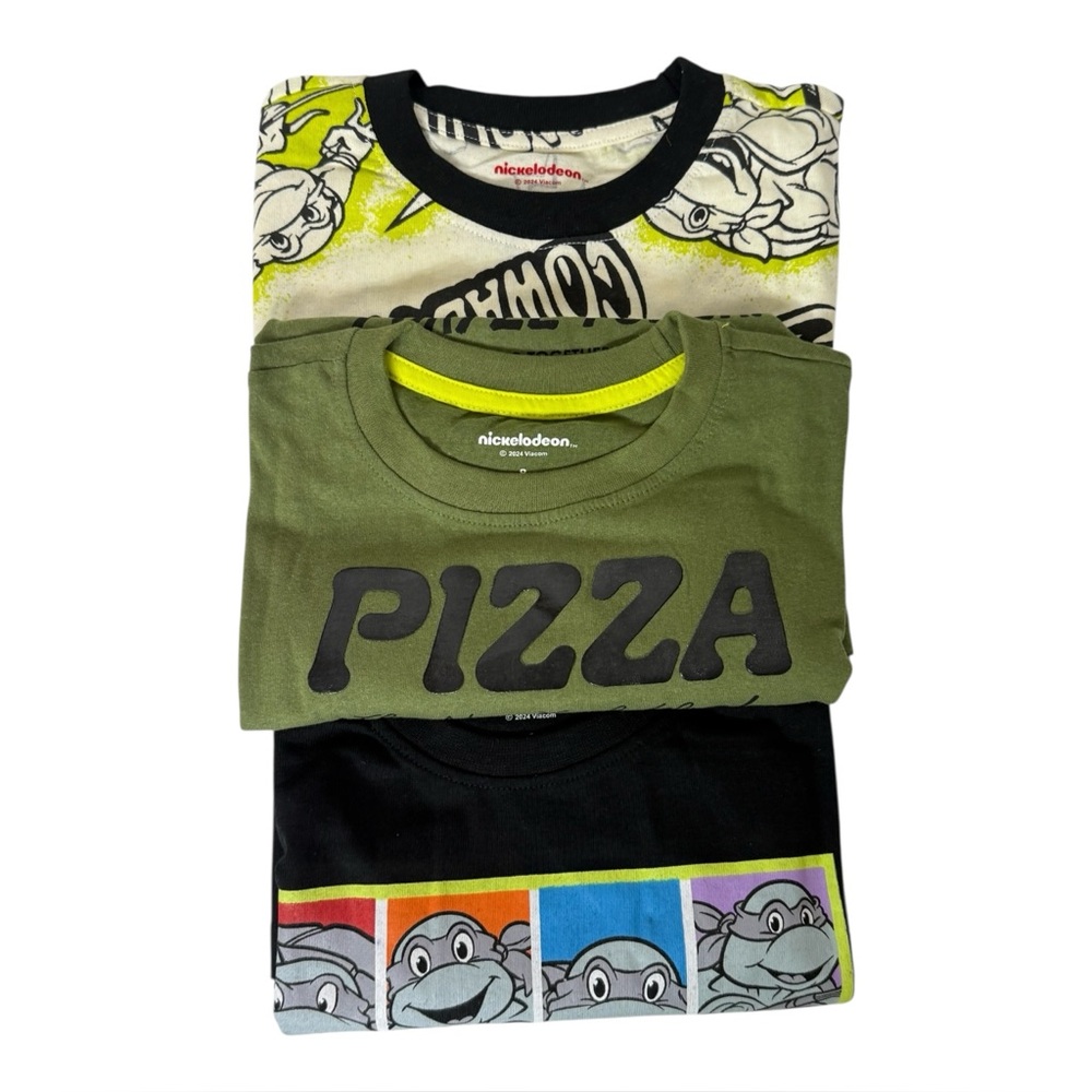 Nickelodeon TMNT Teenage Mutant Ninja Turtles Boys 8 Lot of 3 Long Sleeve Shirts